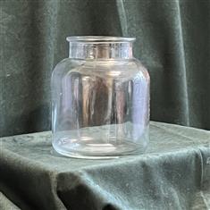 Short glass vase