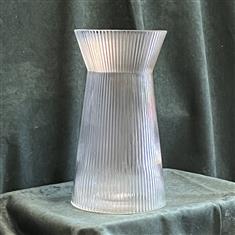 Tall ribbed vase